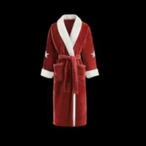 Elegant Red Robe with White Star Accents